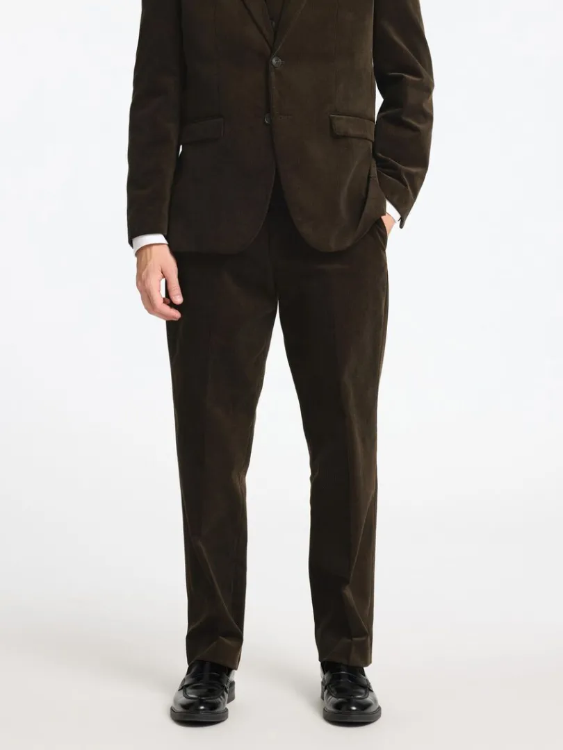 regular_fit_fljlsbukser_0.webp Bukser | Jakkesæt & Blazers>SELECTED REGULAR FIT FLØJLSBUKSER Brown