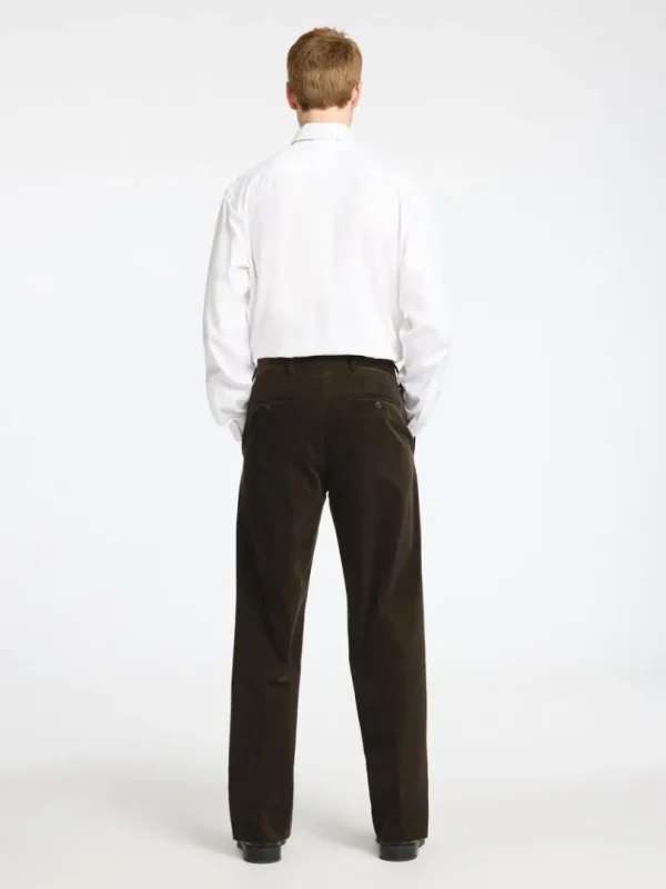 Bukser | Jakkesæt & Blazers>SELECTED REGULAR FIT FLØJLSBUKSER Brown