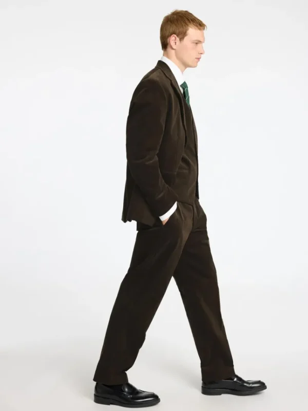 Bukser | Jakkesæt & Blazers>SELECTED REGULAR FIT FLØJLSBUKSER Brown