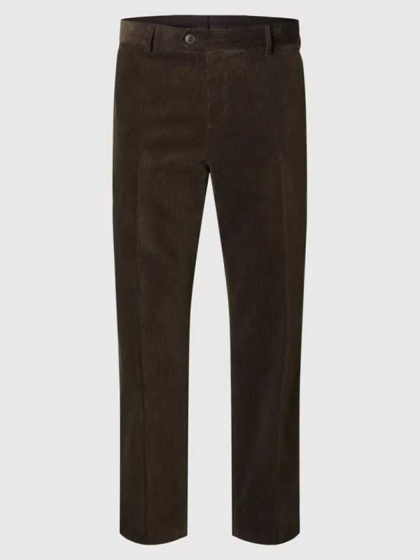 Bukser | Jakkesæt & Blazers>SELECTED REGULAR FIT FLØJLSBUKSER Brown