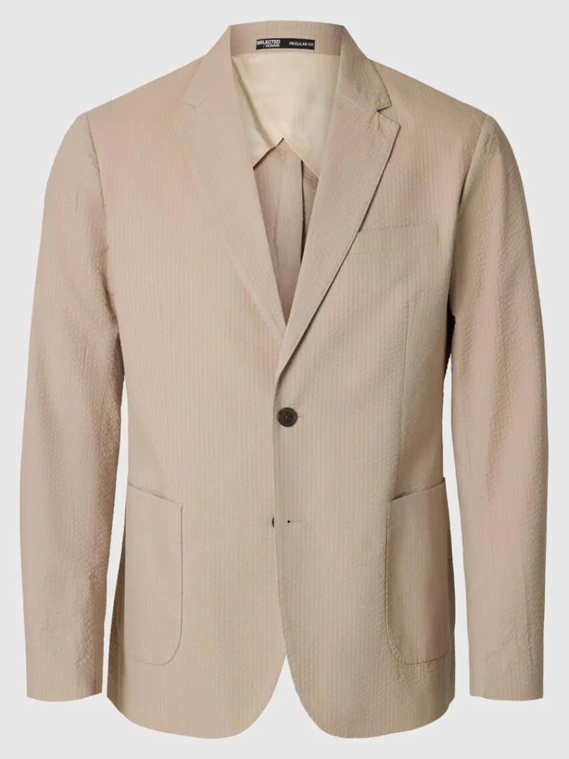 regular_fit_seersucker_bl_4.webp Jakkesæt & Blazers>SELECTED REGULAR FIT SEERSUCKER BLAZER Beige