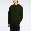 Strik>SELECTED REGULAR FIT SWEATER MED RUND HALS Green