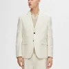 Jakkesæt & Blazers>SELECTED REGULAR PASFORM ENKELTRADET BLAZER White