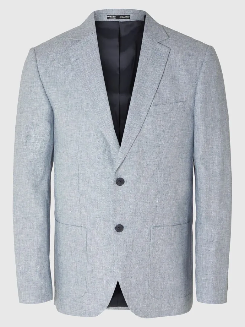 regular_pasform_enkeltrad_4.webp Jakkesæt & Blazers>SELECTED REGULAR PASFORM ENKELTRADET BLAZER Blue