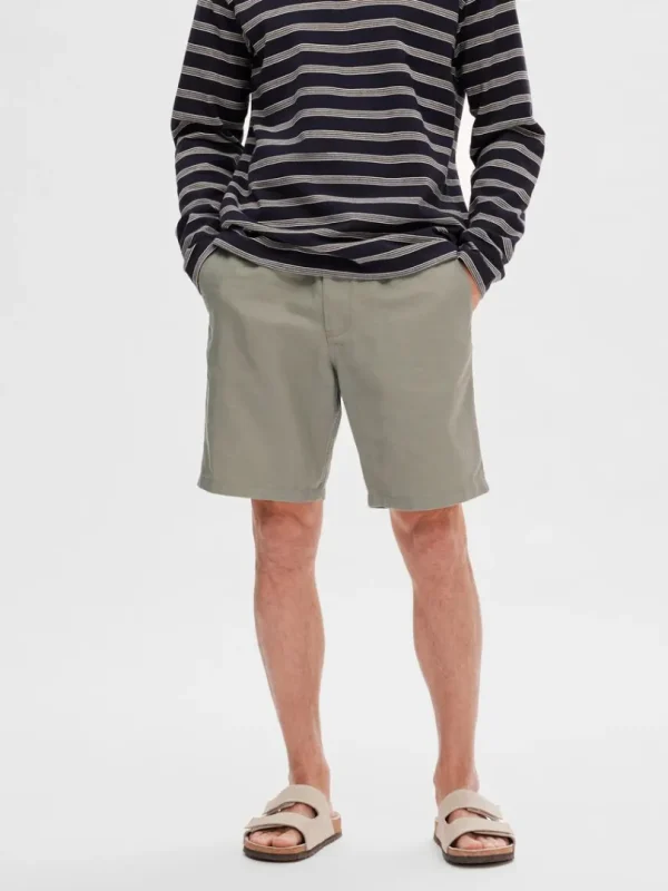 Shorts>SELECTED REGULAR PASFORM SHORTS Green