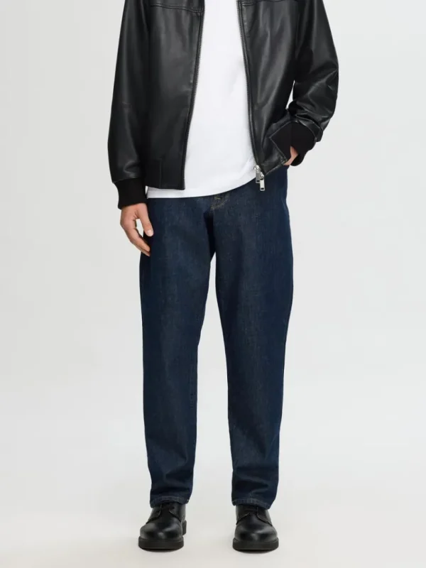Jeans>SELECTED 190 REGULAR TAPERED-FIT JEANS Blue