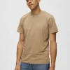 T-shirts>SELECTED REGULAR T-SHIRT Brown