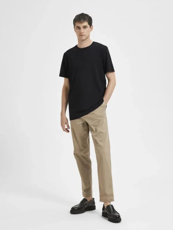 T-shirts>SELECTED REGULAR T-SHIRT Black