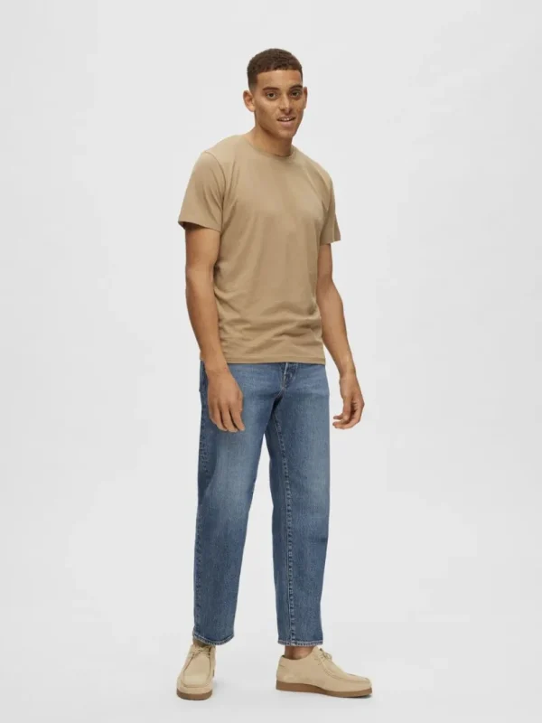 T-shirts>SELECTED REGULAR T-SHIRT Brown