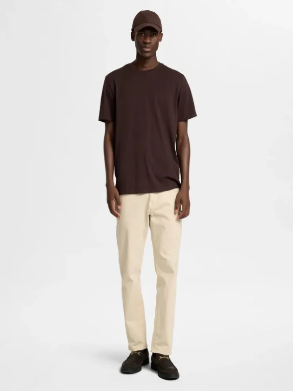 T-shirts>SELECTED REGULAR T-SHIRT Brown