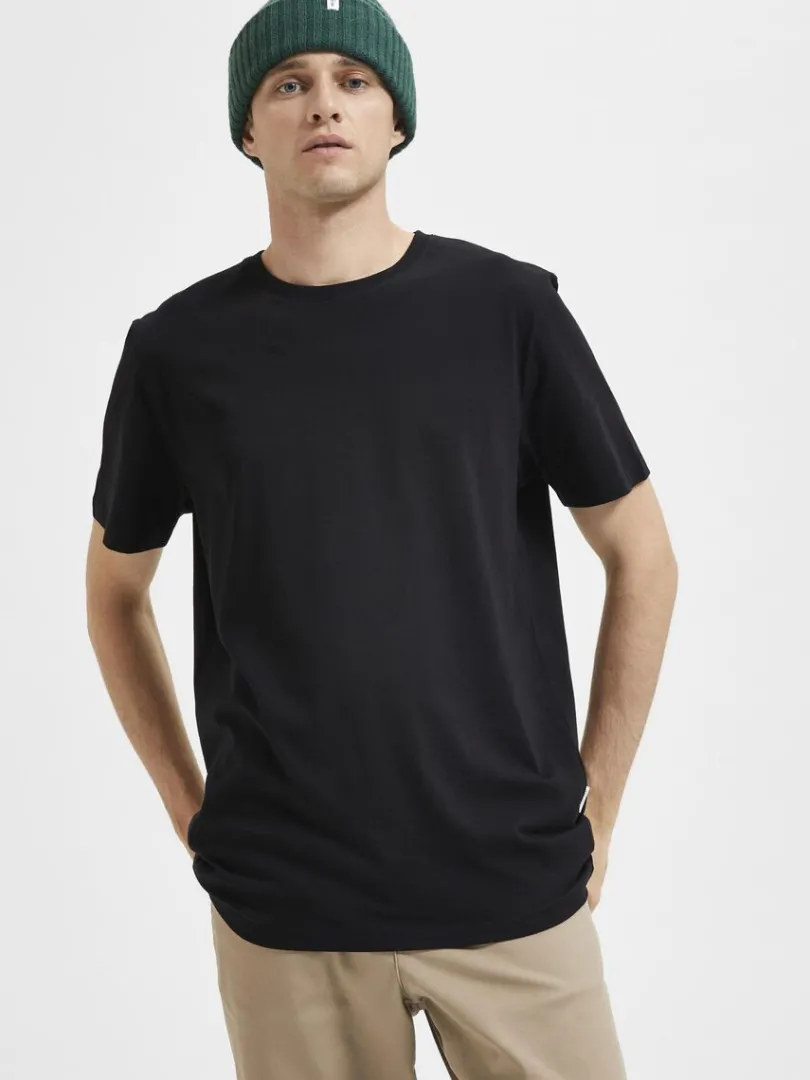 regular_tshirt_2-3.webp T-shirts>SELECTED REGULAR T-SHIRT Black