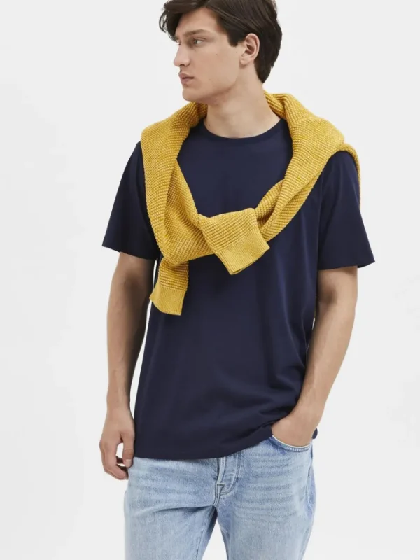 T-shirts>SELECTED REGULAR T-SHIRT Blue