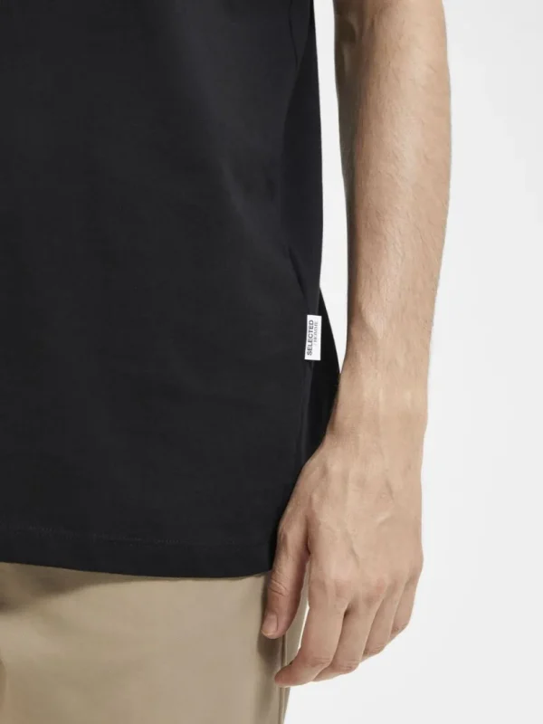 T-shirts>SELECTED REGULAR T-SHIRT Black