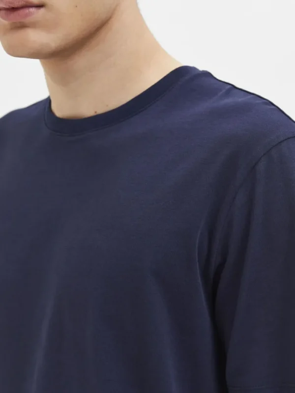 T-shirts>SELECTED REGULAR T-SHIRT Blue