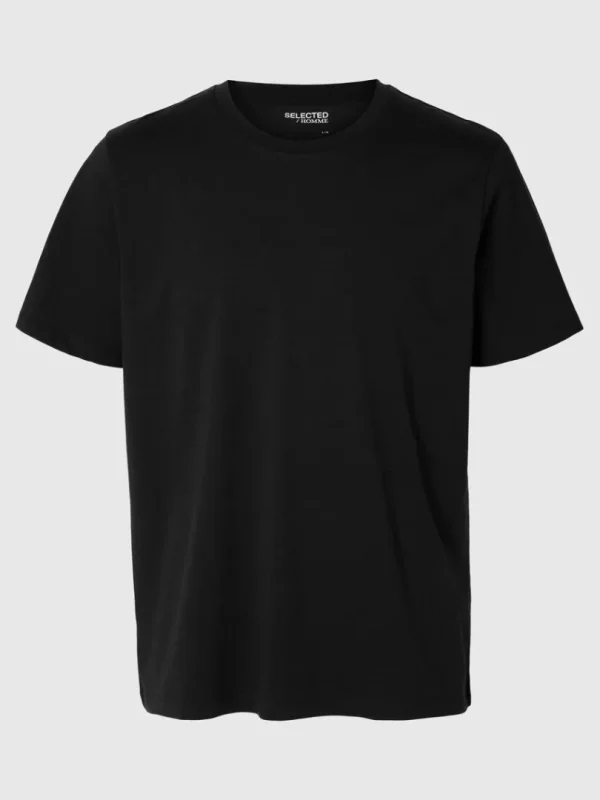 T-shirts>SELECTED REGULAR T-SHIRT Black