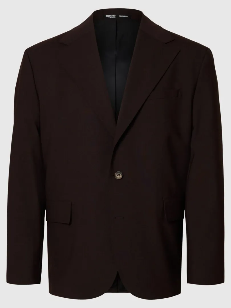 relaxed_fit_enkeltradet_b_0.webp Jakkesæt & Blazers>SELECTED RELAXED FIT ENKELTRADET BLAZER Brown