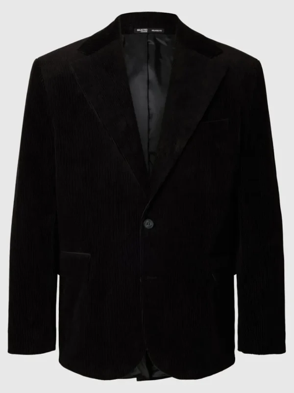 Jakkesæt & Blazers>SELECTED RELAXED FIT FLØJL BLAZER Black