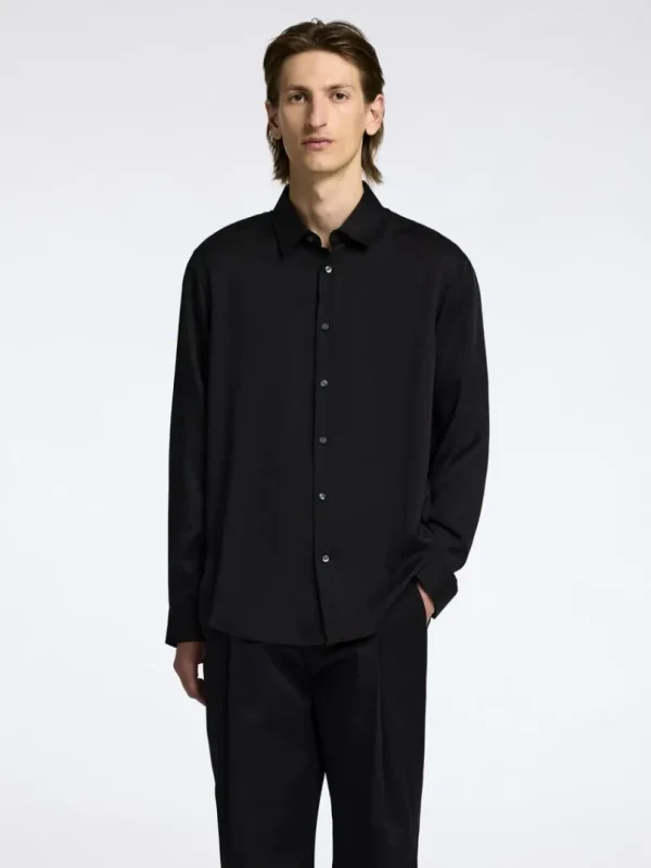 Skjorter>SELECTED RELAXED FIT SATINSKJORTE Black