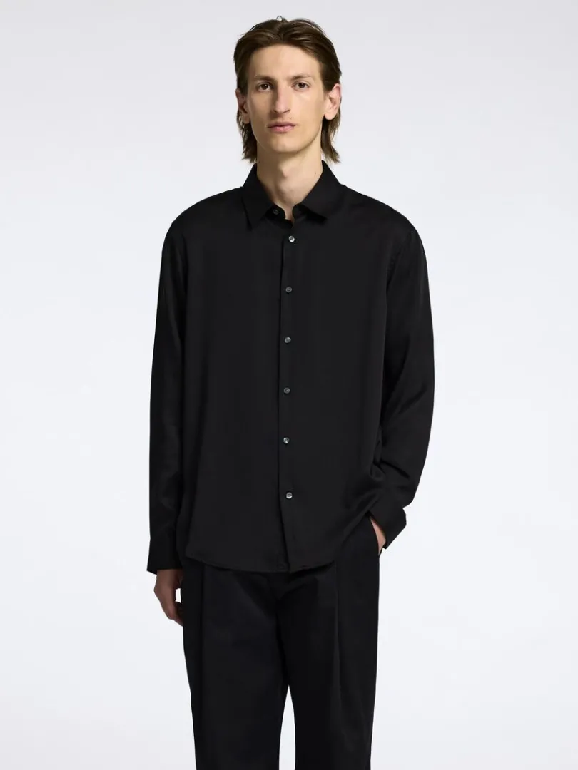 relaxed_fit_satinskjorte_0-1.webp Skjorter>SELECTED RELAXED FIT SATINSKJORTE Black