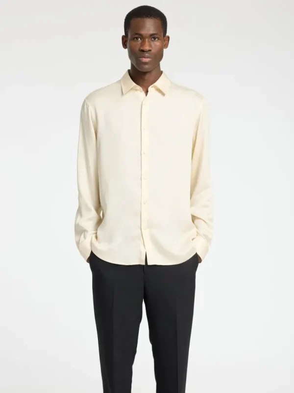 Skjorter>SELECTED RELAXED FIT SATINSKJORTE Beige