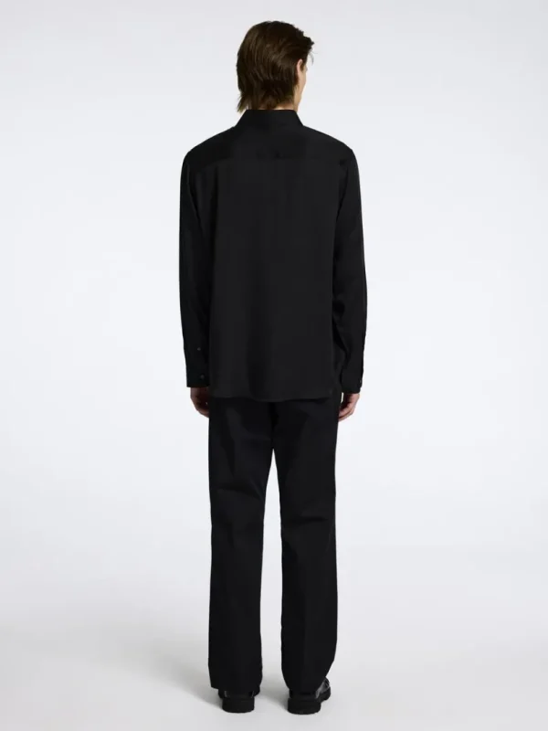 Skjorter>SELECTED RELAXED FIT SATINSKJORTE Black