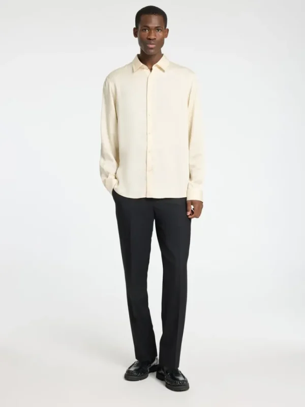 Skjorter>SELECTED RELAXED FIT SATINSKJORTE Beige