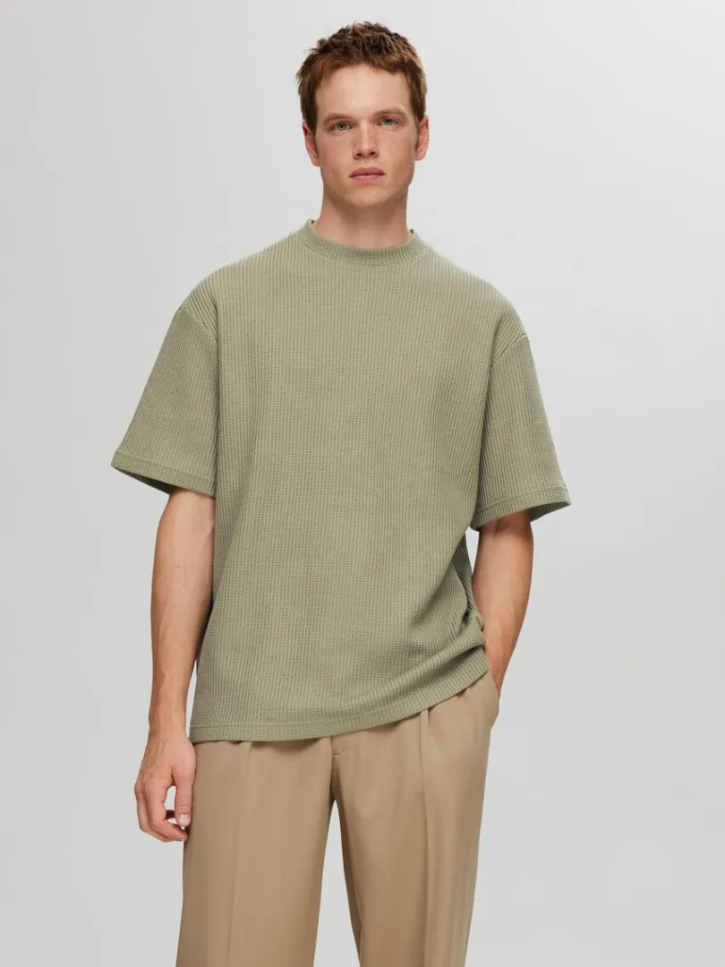 relaxed_fit_vaflet_tshirt_0-1.webp T-shirts>SELECTED RELAXED FIT VAFLET T-SHIRT Green