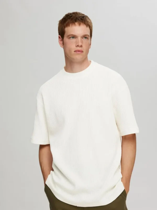 T-shirts>SELECTED RELAXED FIT VAFLET T-SHIRT White