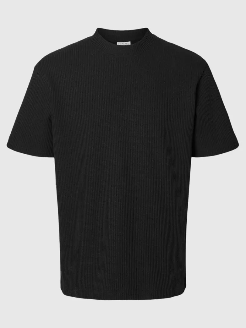 relaxed_fit_vaflet_tshirt_5.webp T-shirts>SELECTED RELAXED FIT VAFLET T-SHIRT Black