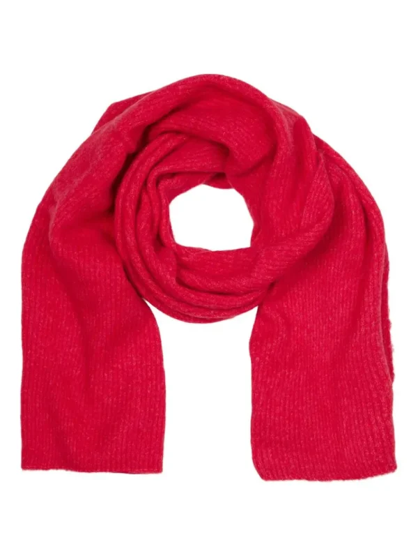 Accessories>SELECTED RIBBET HALSTØRKLÆDE Red