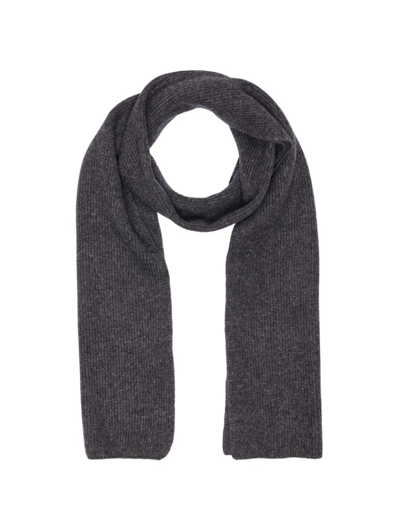 ribbet_halstrklde_0-18.webp Accessories>SELECTED RIBBET HALSTØRKLÆDE Grey