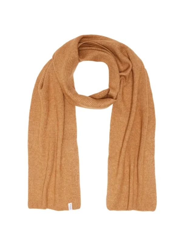 Accessories>SELECTED RIBBET HALSTØRKLÆDE Brown