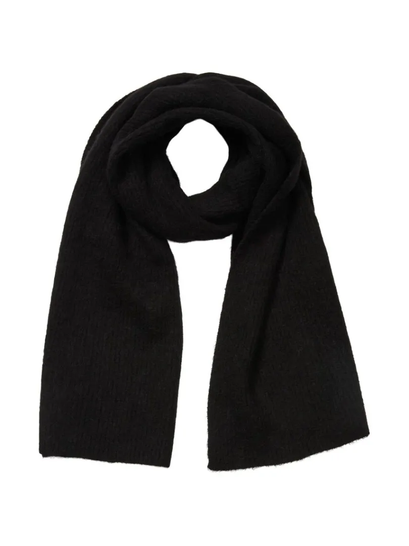 ribbet_halstrklde_0-3.webp Accessories>SELECTED RIBBET HALSTØRKLÆDE Black