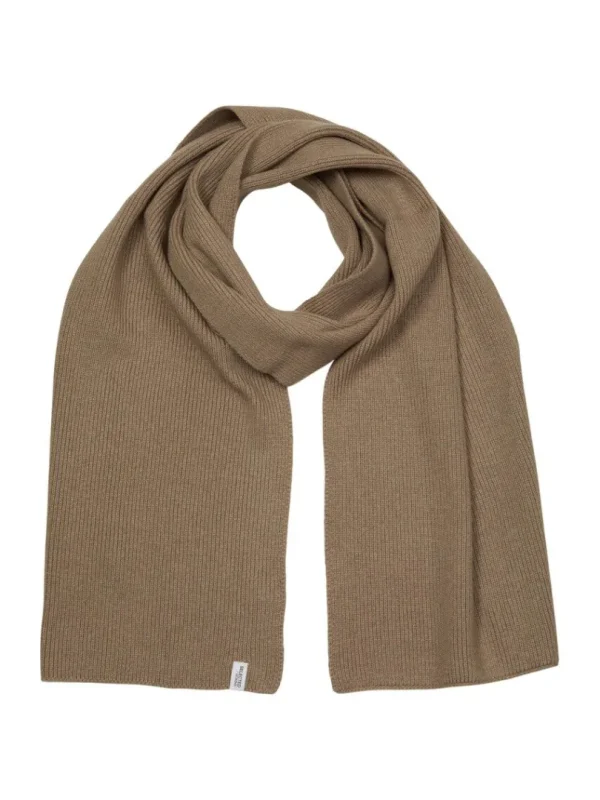 Accessories>SELECTED RIBBET HALSTØRKLÆDE Brown