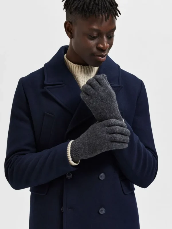Accessories>SELECTED RIBBET HANDSKER Grey