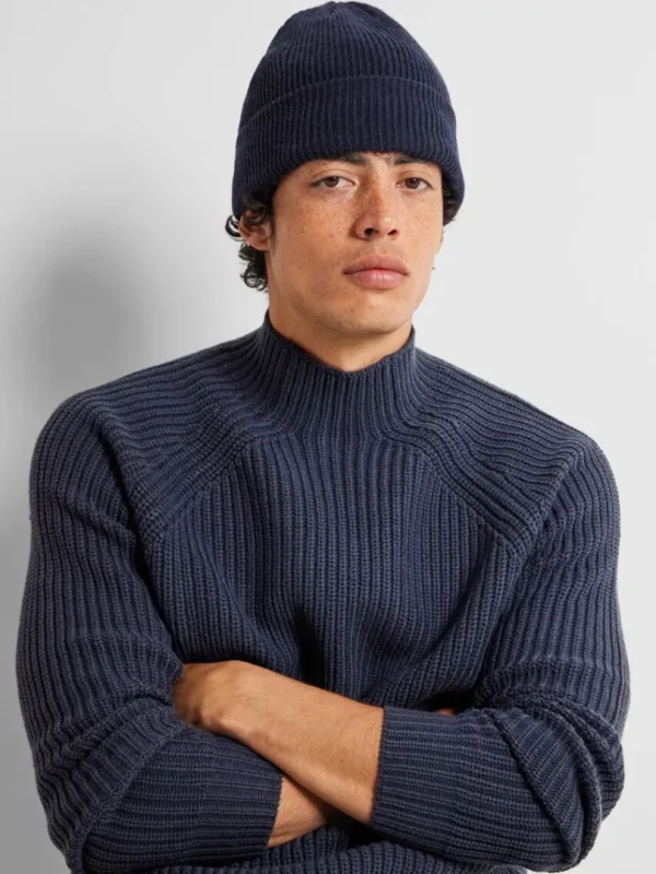 Strik>SELECTED RIBBET PULLOVER Blue