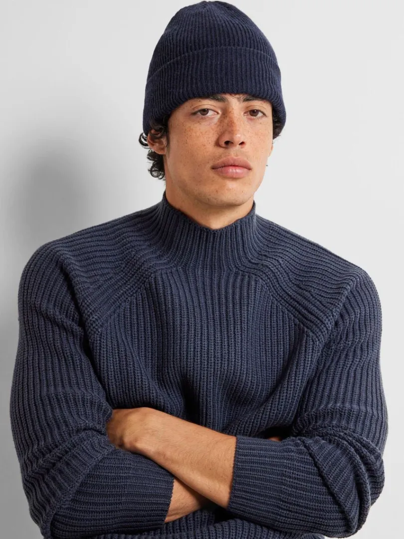 ribbet_pullover_2.webp Strik>SELECTED RIBBET PULLOVER Blue