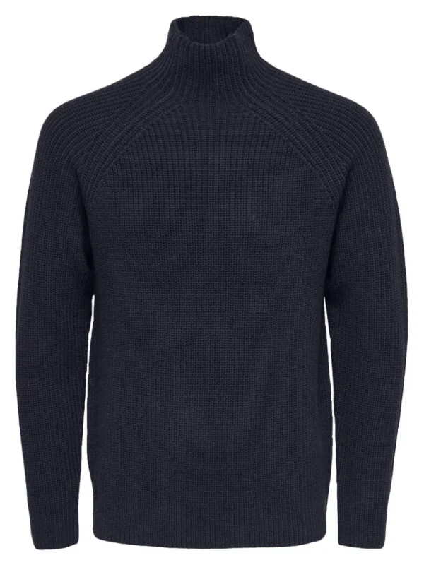 Strik>SELECTED RIBBET PULLOVER Blue