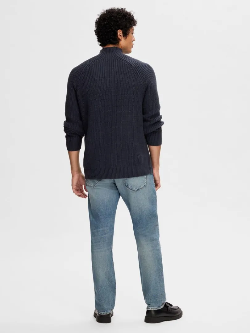 ribbet_pullover_5.webp Strik>SELECTED RIBBET PULLOVER Blue