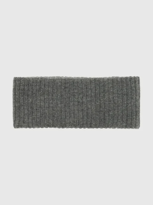 Accessories>SELECTED RIBBET STRIKKET PANDEBÅND Grey