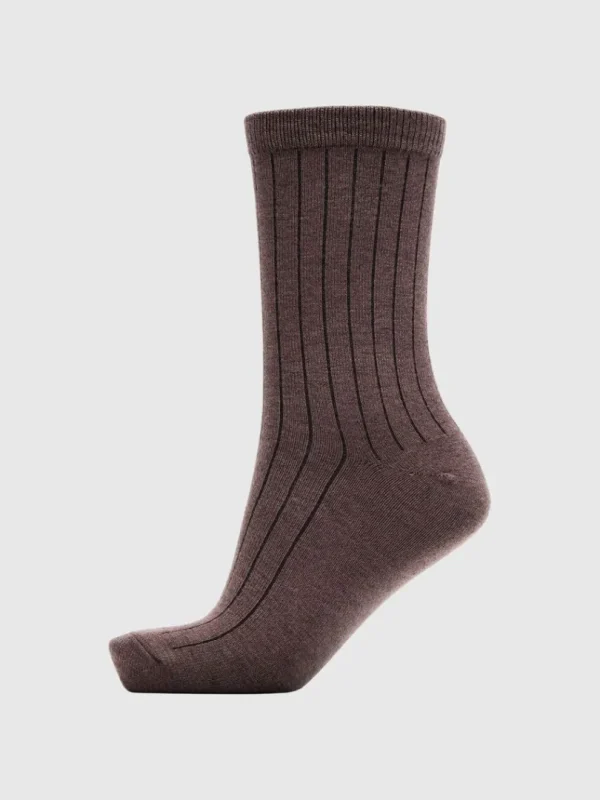 Accessories>SELECTED RIBBET STRØMPER Brown
