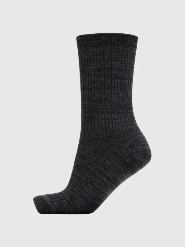 Accessories>SELECTED RIBBET STRØMPER Grey