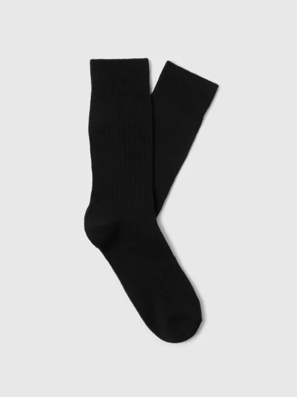 Strømper>SELECTED RIBBET STRØMPER Black