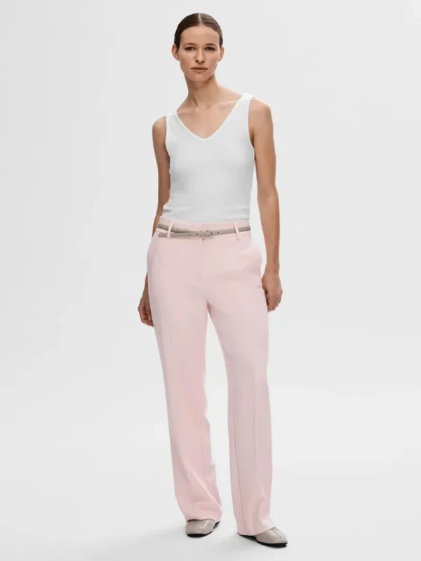 Toppe Og Bluser>SELECTED RIBBET TANKTOP White