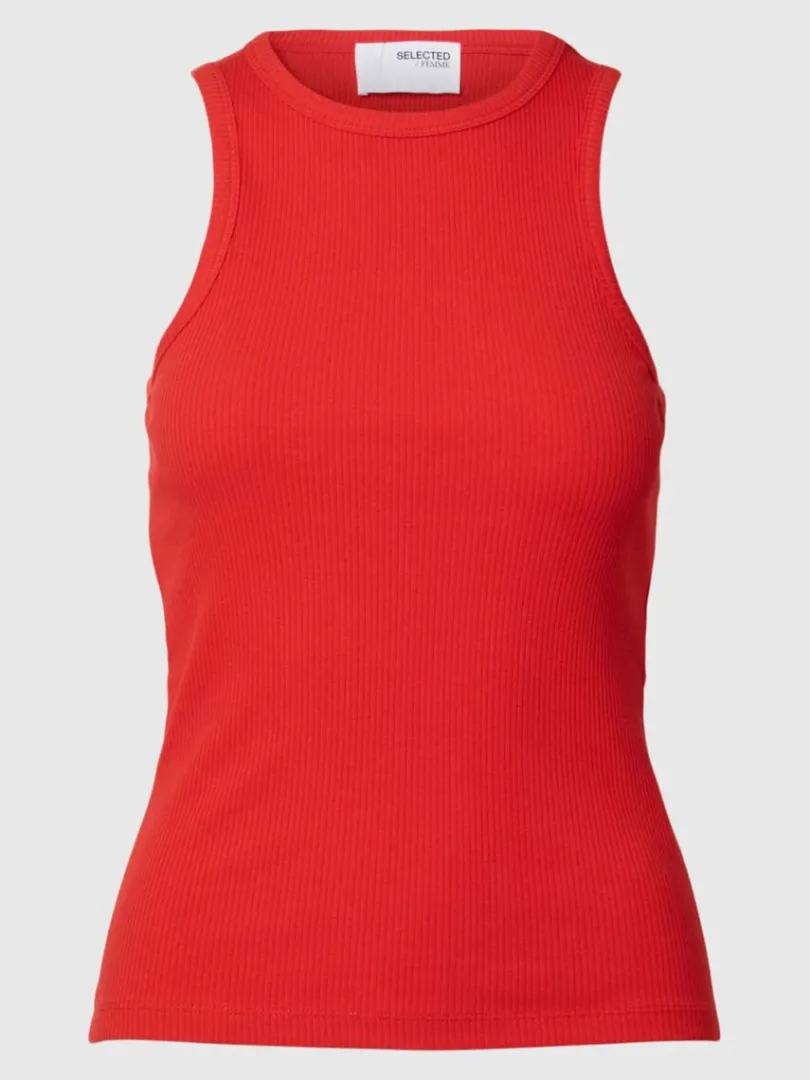 ribbet_tanktop_5-4.webp Toppe Og Bluser>SELECTED RIBBET TANKTOP Red