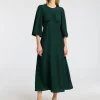 Kjoler>SELECTED 3/4-ÆRME MAXIKJOLE Green