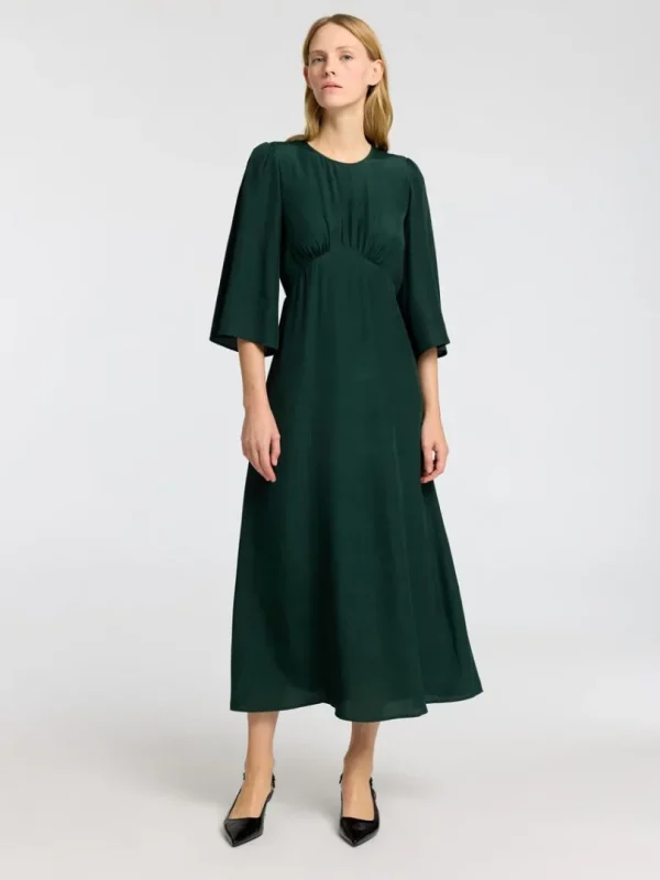 Kjoler>SELECTED 3/4-ÆRME MAXIKJOLE Green