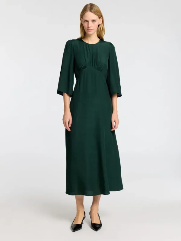 Kjoler>SELECTED 3/4-ÆRME MAXIKJOLE Green