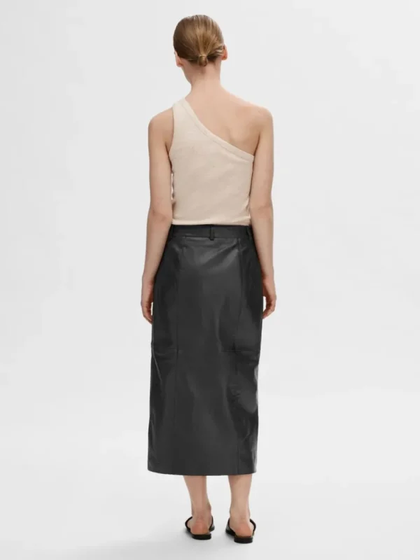 Toppe Og Bluser>SELECTED ÆRMELØS ONE-SHOULDER-TOP Beige