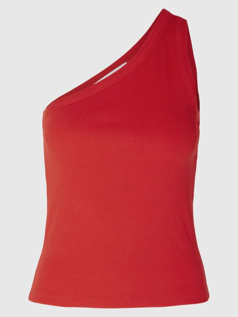 rmels_oneshouldertop_5.webp Toppe Og Bluser>SELECTED ÆRMELØS ONE-SHOULDER-TOP Red